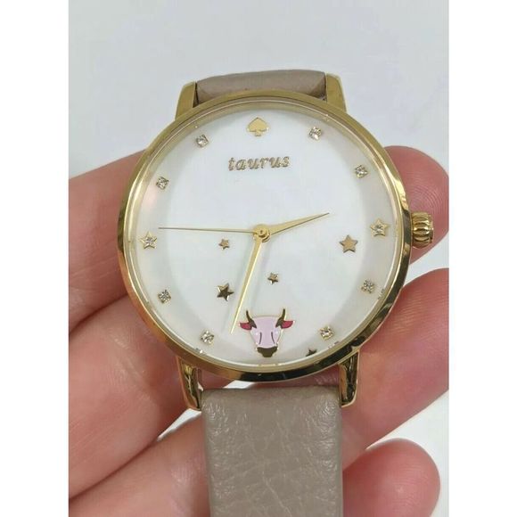Kate Spade Taurus zodiac sign - Metro Wrist Watch - astrology horoscope symbol main image 6